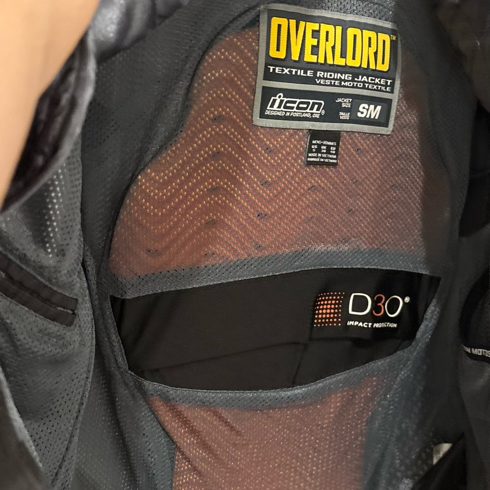 ICON Overlord Textile Riding Jacket - Gray - Picture 3 of 4
